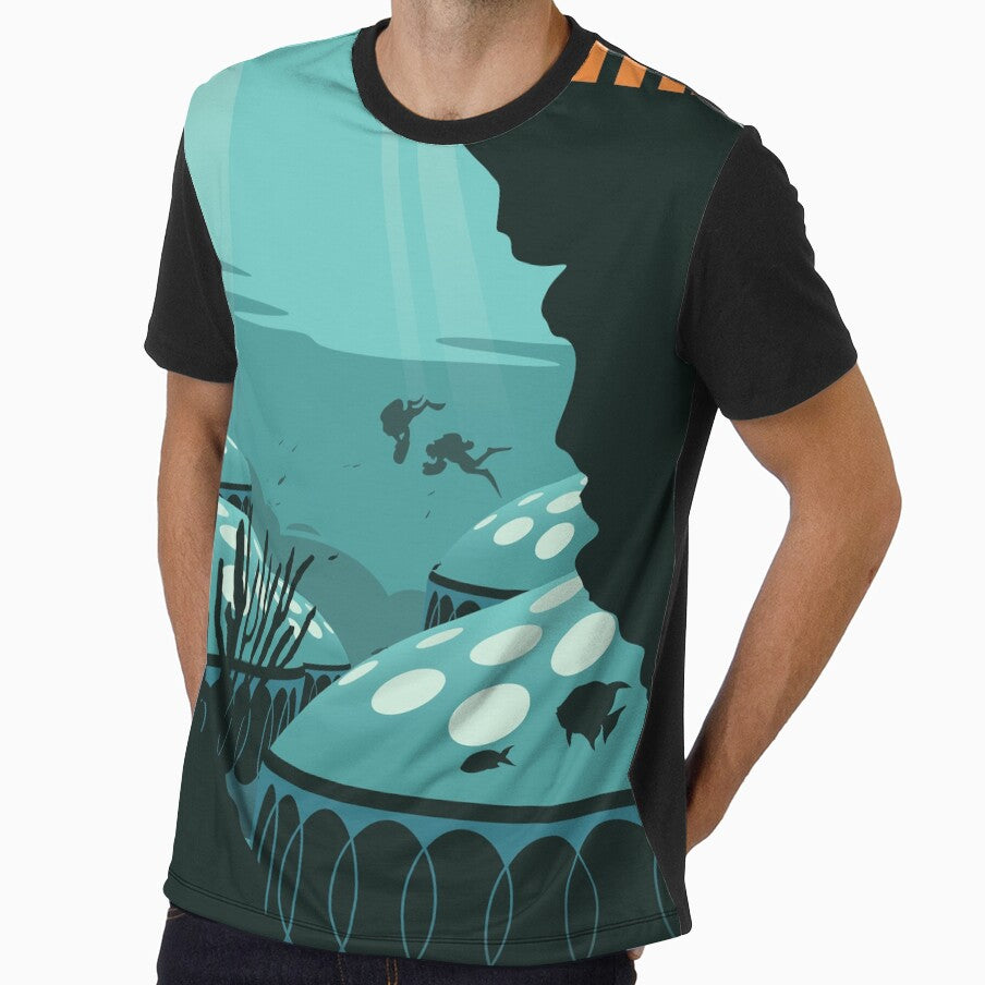 Underwater Cities Board Game- Minimalist Travel Poster Style - Gaming Art by MeepleDesign