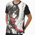 Mikasa Red Scarf Sumi-e by AnimeArsenalPrints