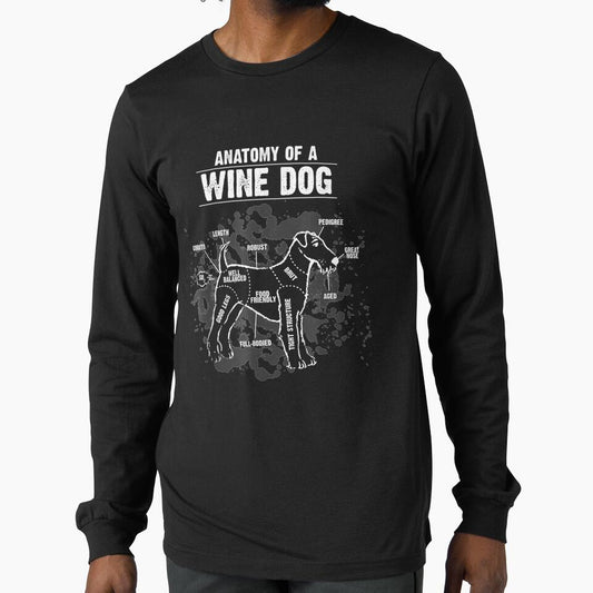 Anatomy Of A Wine Dog Breed Puppy Pet Lover Pun Gift by saigeorion