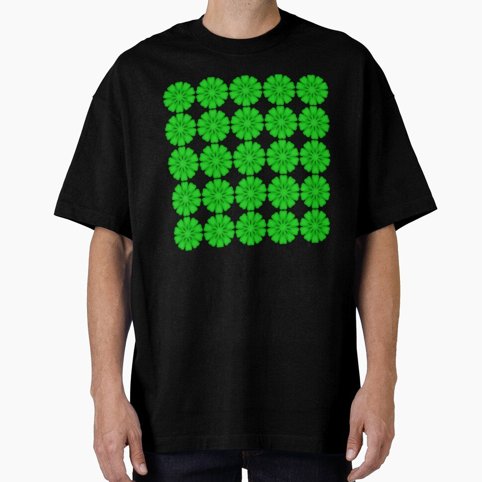 Emerald Floral Grid Pattern by AirCrayons27