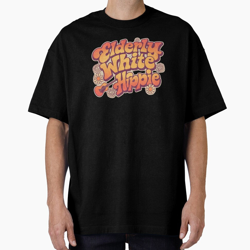 Funny shirt for elderly white hippie – retro vintage groovy design by WePlay2gether