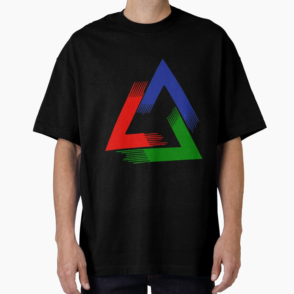 Geometry Red Blue Green Triangle T-Shirt by AllStarMerch