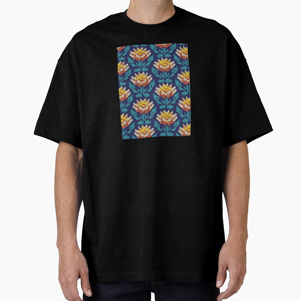 pixel flower pattern by ilomuilo
