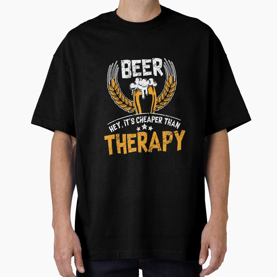 Beer is Cheaper than Therapy T-Shirt for Men and Women by AllStarMerch