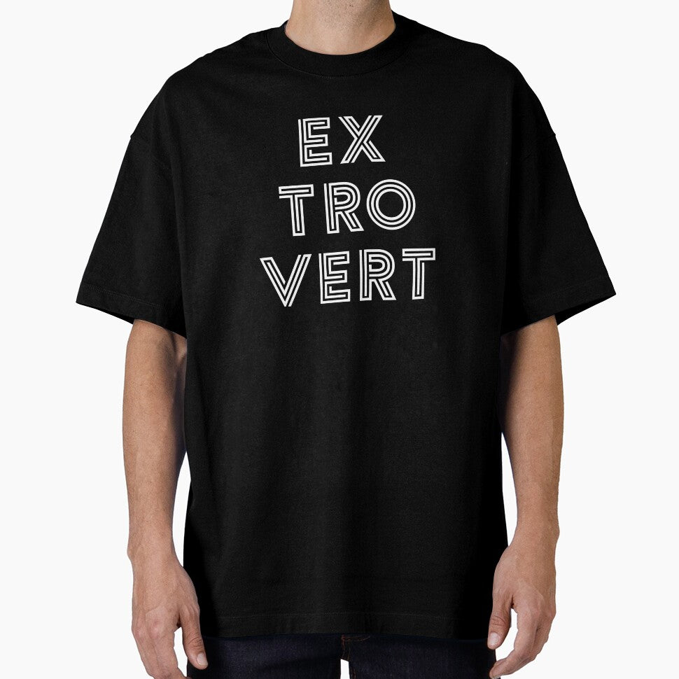 Extrovert - White Print by teeworthy