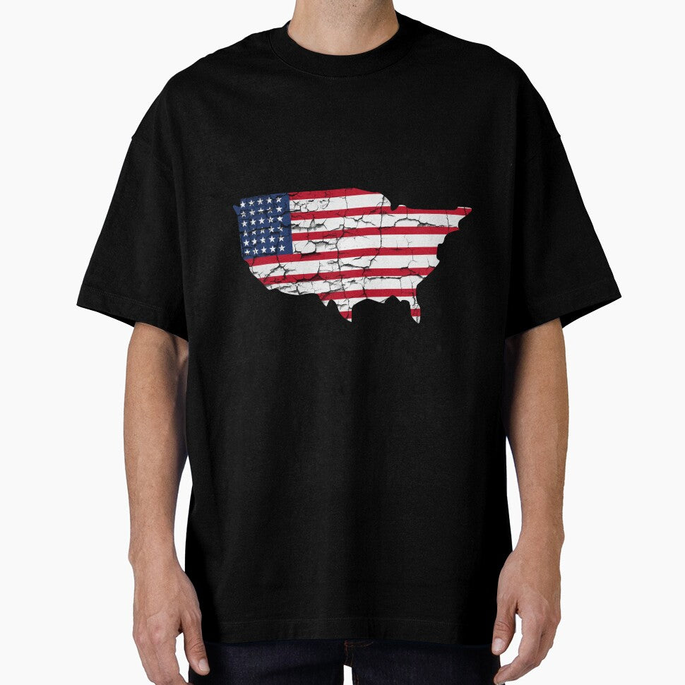 Distressed USA Map T-Shirt for Men and Women by AllStarMerch