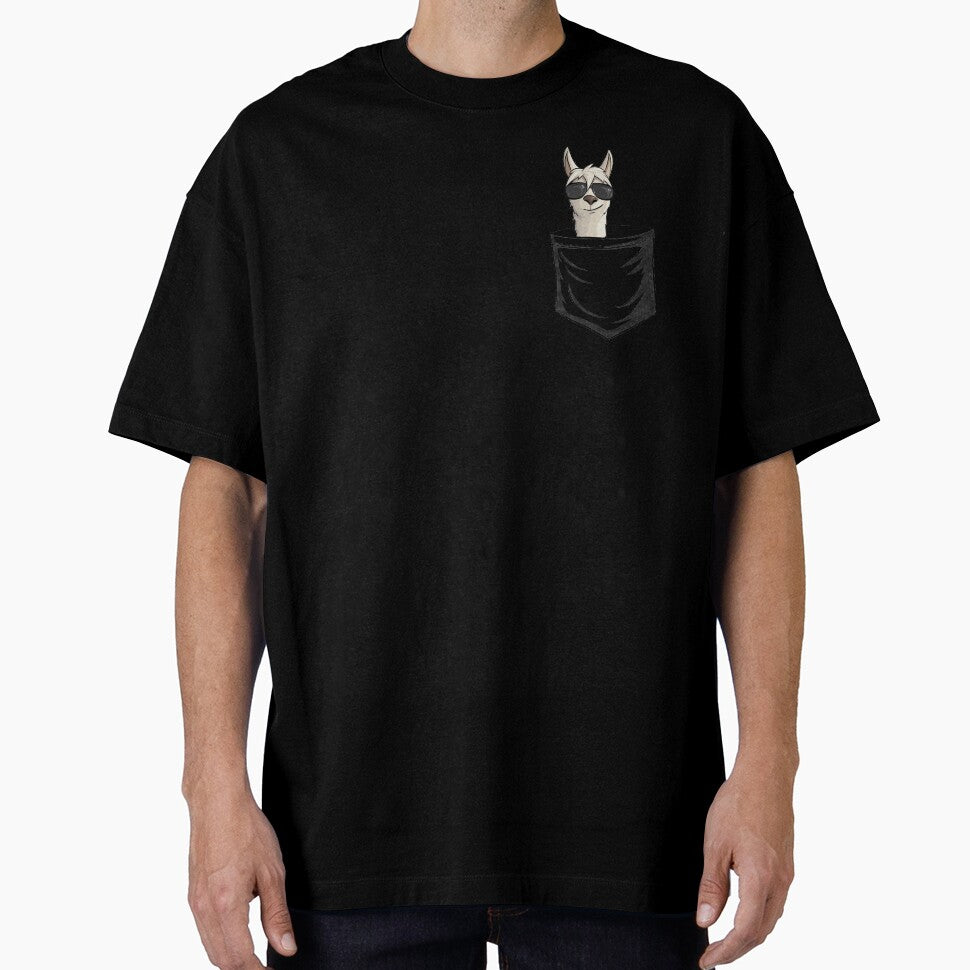 Hipster Alpaca With Sunglasses | Casual Llama In Pocket by Skizzenmonster