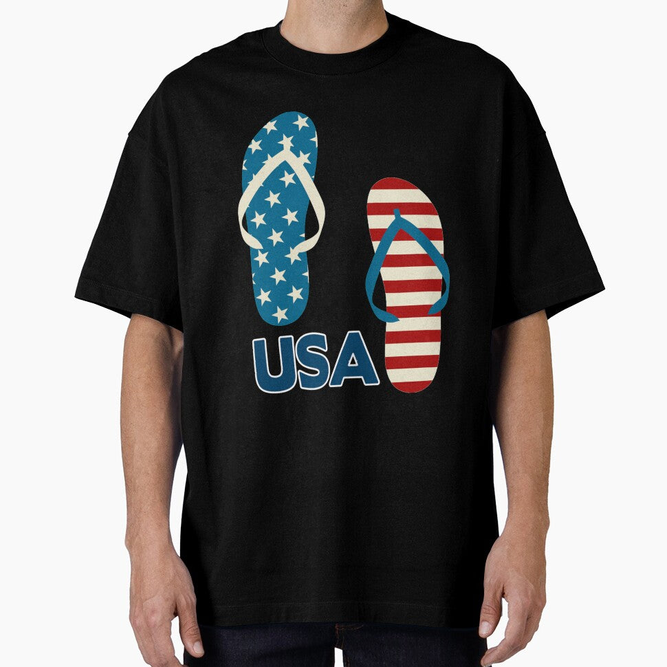 USA Flip Flops T-Shirt for Women and Women by AllStarMerch