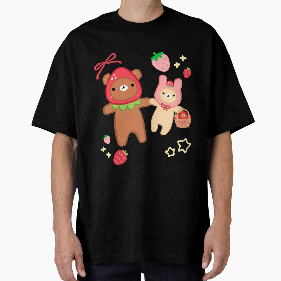 Kawaii Strawberry Bears Pair by starbunnykawaii