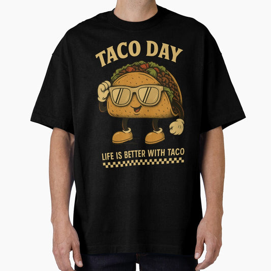 Taco Day – Funny Retro Taco Illustration with Attitude | Vintage Mexican Food Design by Still Hungry Shop