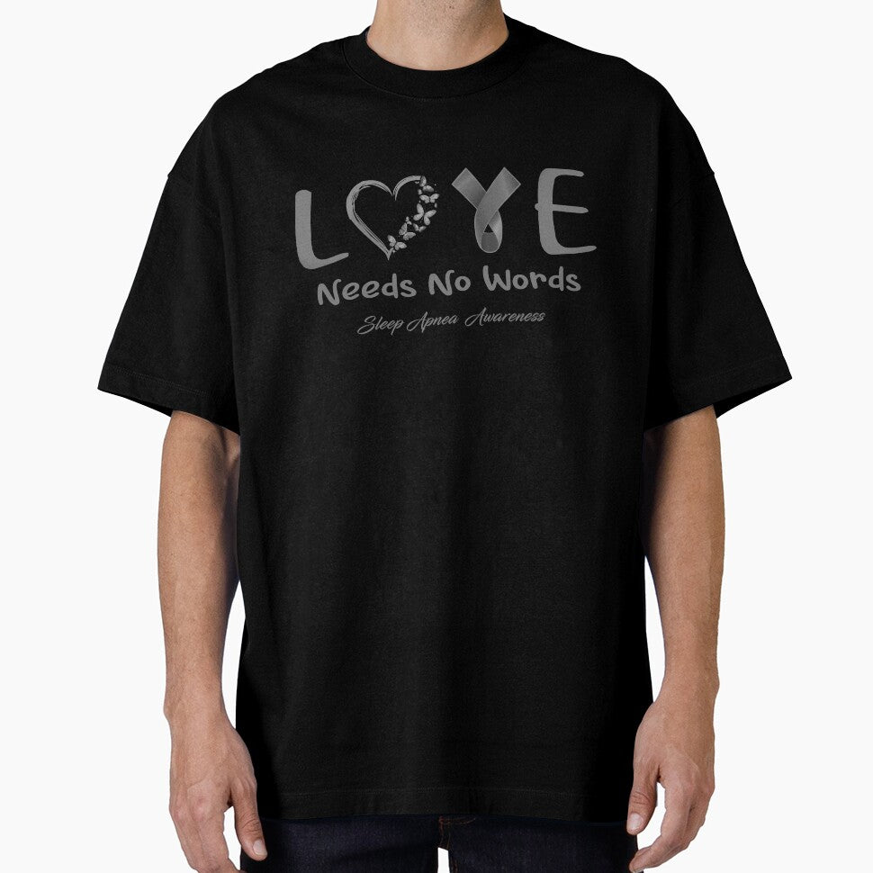 Sleep Apnea Awareness - Love Needs No Words - Support Sleep Apnea Gifts by Aaron309