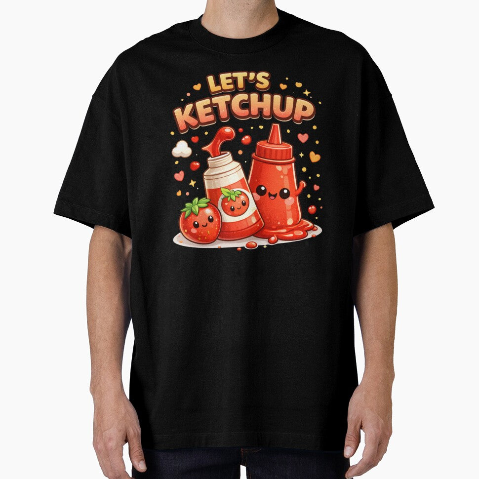 Let's Ketchup Cute Food Pun by Papier Atelier Art