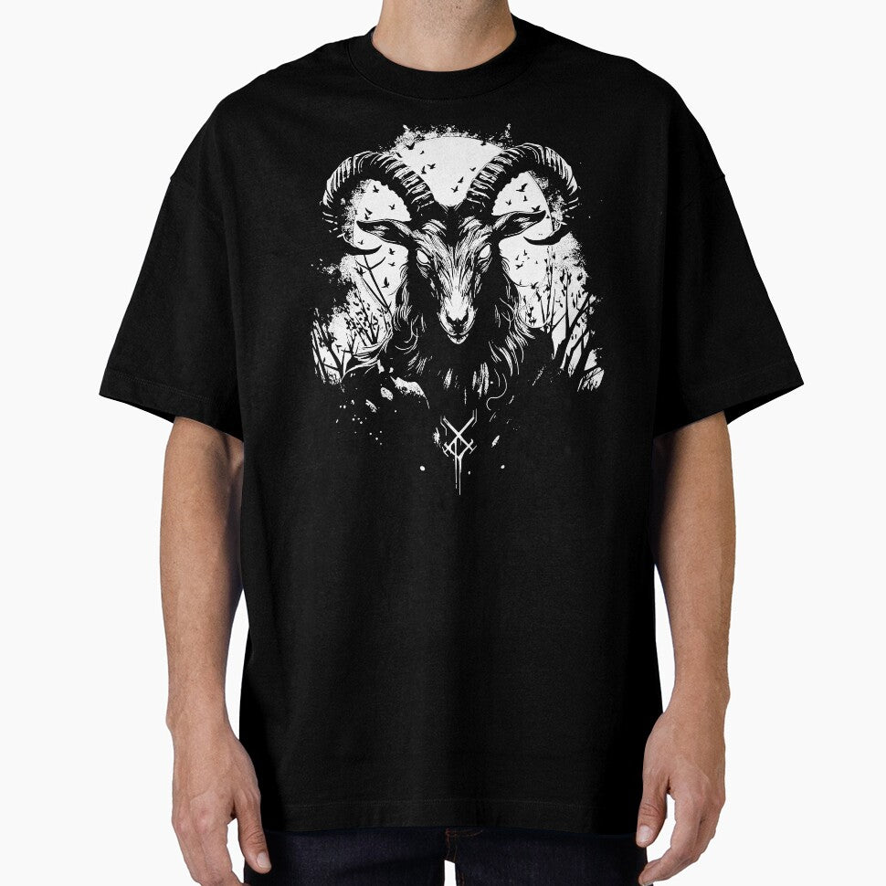 Gothic Occult Goat Head Horror by trajeado14