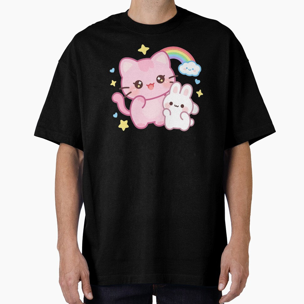 Pink Kawaii Hello Kitty and Bunny by Express210
