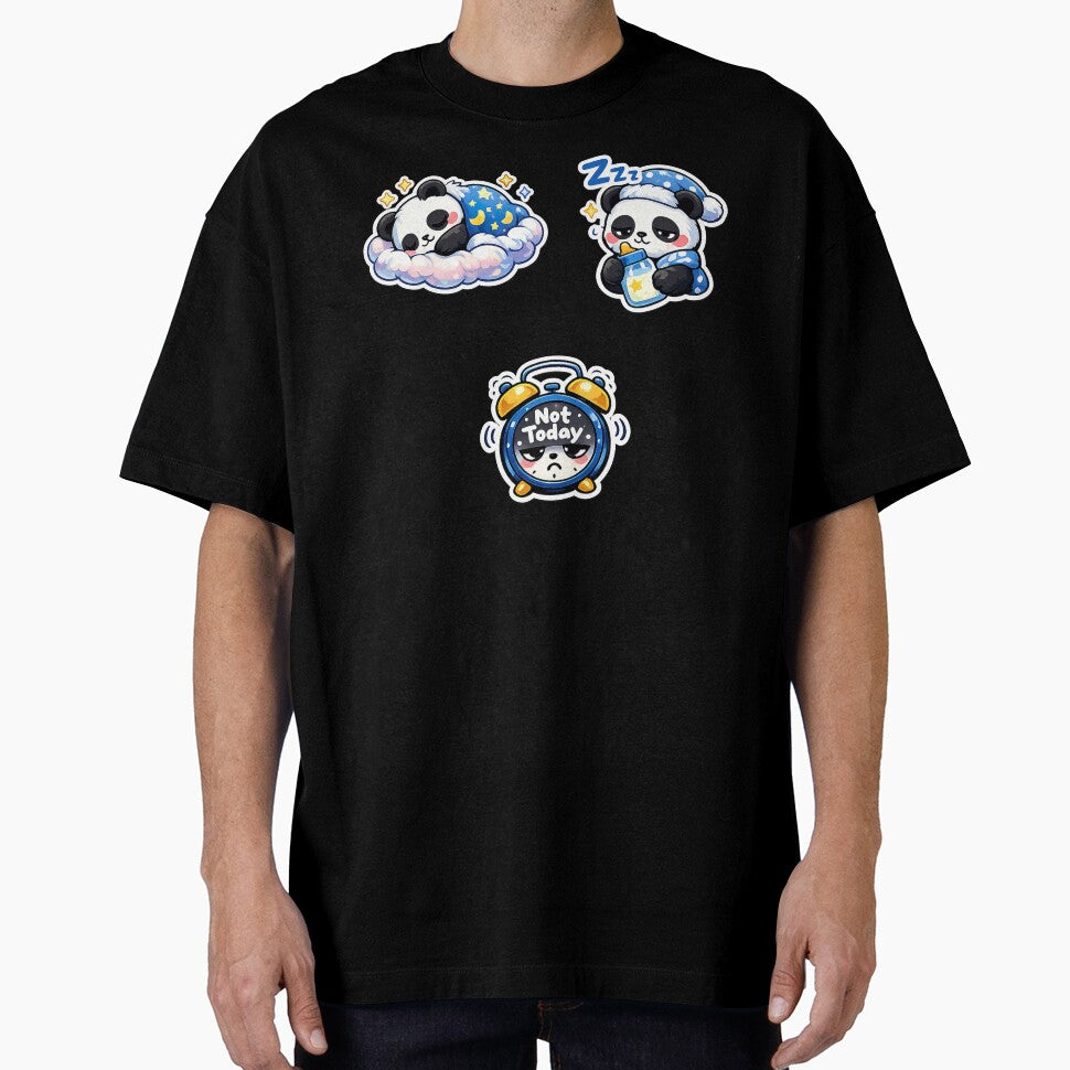 Cute Kawaii Panda Set, Cute Kawaii Sleeping Panda by graphic-genie