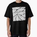 Black and White Modern Abstract Geometric Leaves by Blkstrawberry