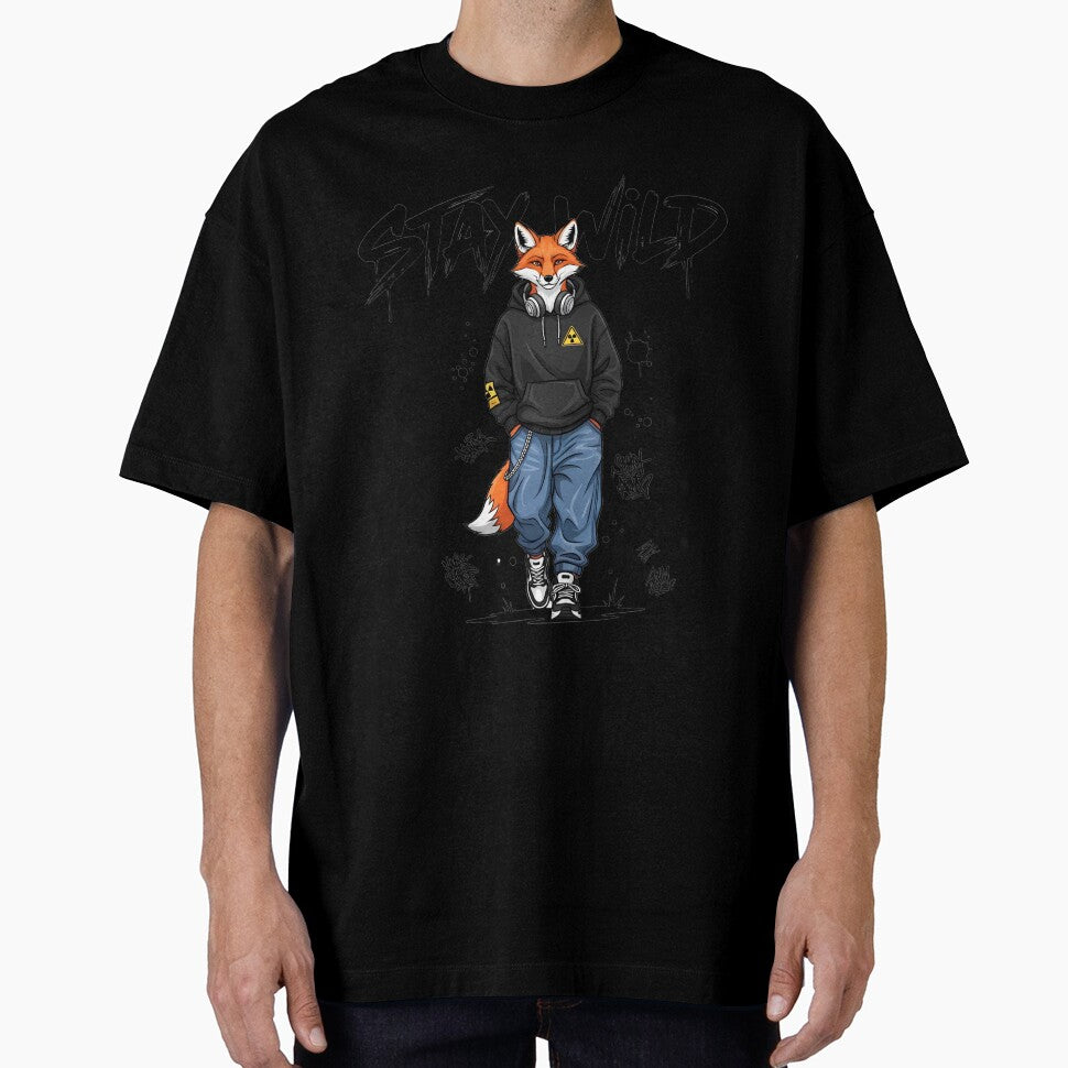 Urban Streetwear Fox Graphic Graffiti Typography Design by BorenStore