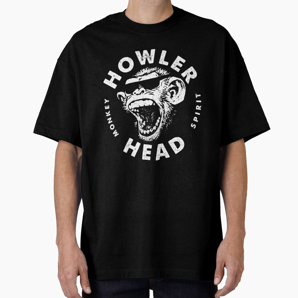 Howler Head Monkey Kentucky Bourbon Whiskey Logo Tee by AbstractArtLC