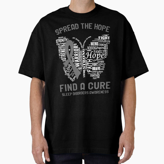 Butterfly Ribbon Spread The Hope Find A Cure Sleep Disorders Awareness by Tadmab