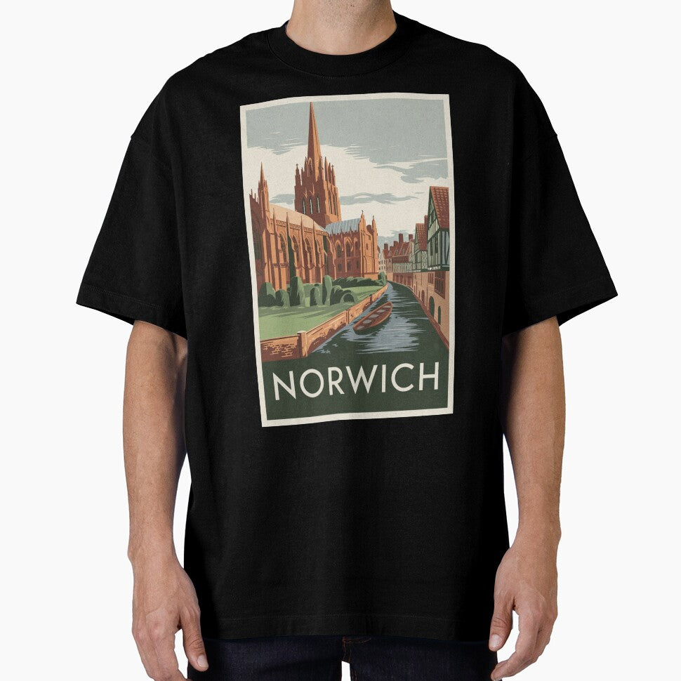 Norwich Vintage Travel Poster by TravelerRat
