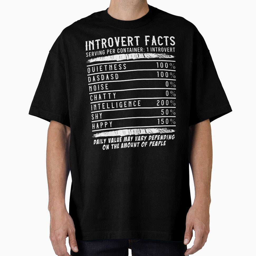 Introvert Nutrition Facts Funny Quiet Intelligence by AlicaMonica
