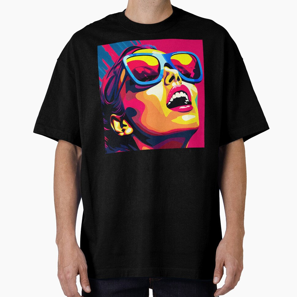 Pop Art Female With Sunglasses Comic Book Design by DEC02