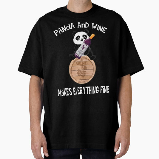 Panda And Wine Makes Everything Fine Red Wine by besTmanuFacture
