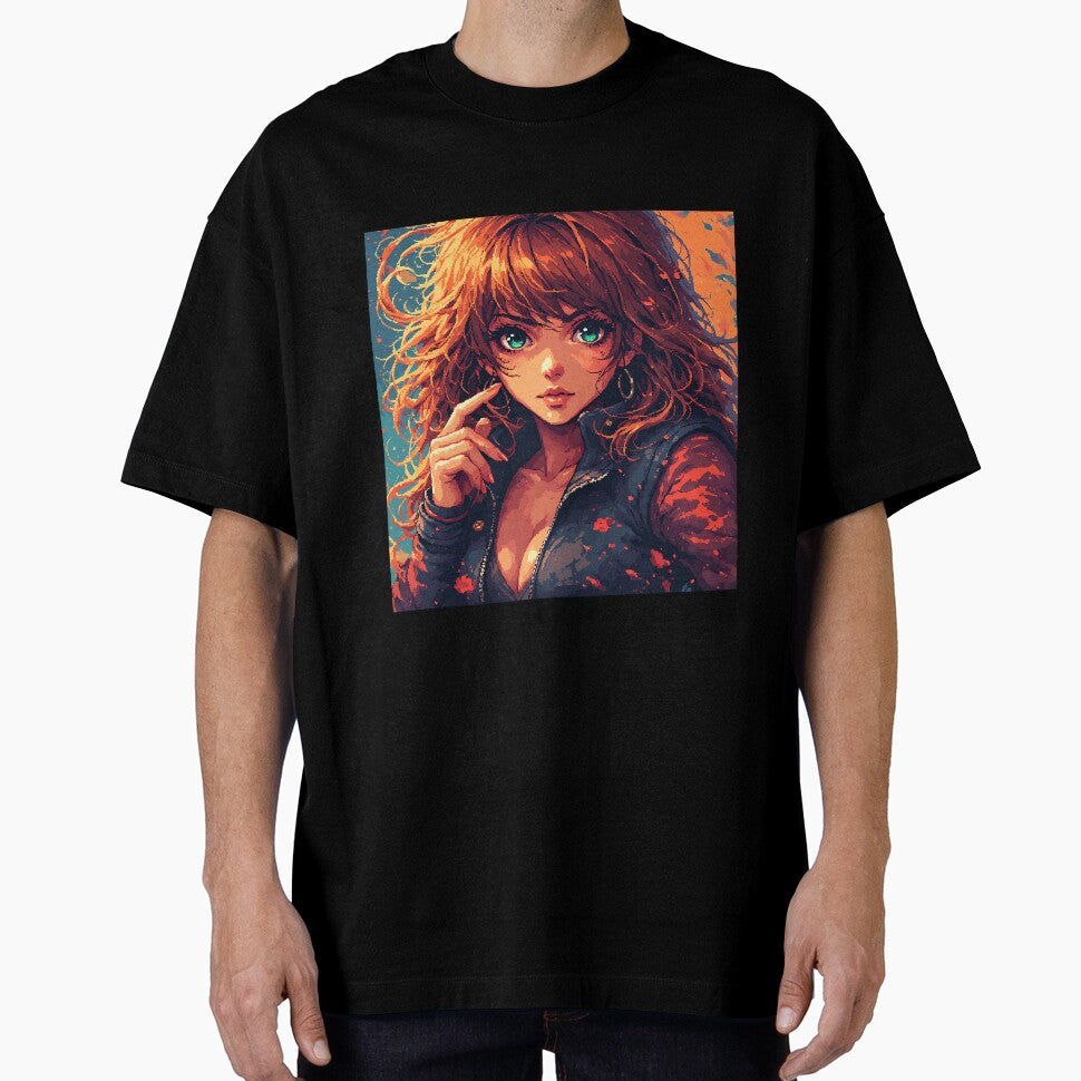 Retro Red Hair beautiful Girl Fighter by pexoboy
