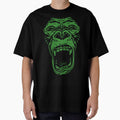 Face of gorilla on green by PherppaXz