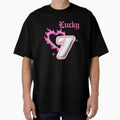 Lucky 7 Pink Flame Heart Design by Sberry8888
