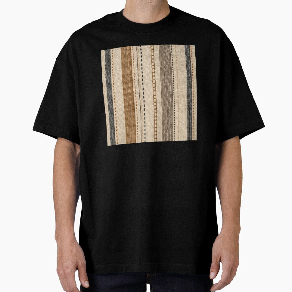 Rustic Woven Artisan Stripes Textile by frumixart