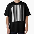CONTEMPORARY BLACK AND WHITE AND GREY FRACTURED STRIPE by ozcushionstoo