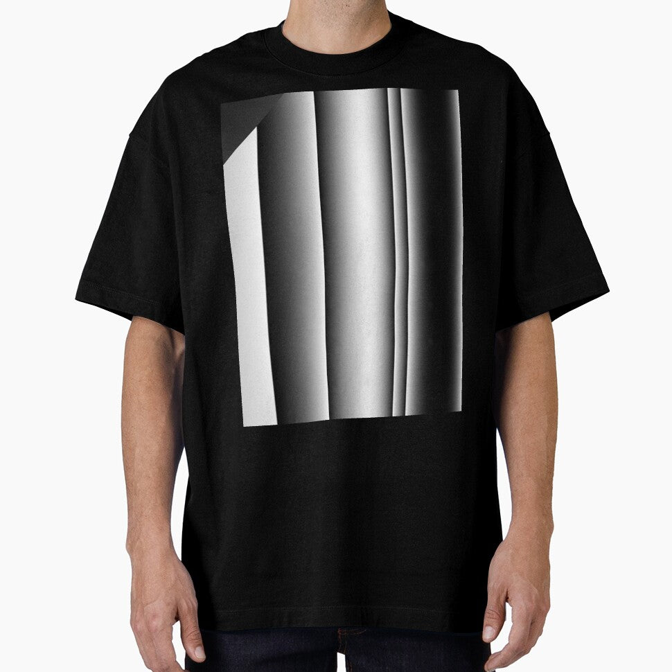 CONTEMPORARY BLACK AND WHITE AND GREY FRACTURED STRIPE by ozcushionstoo