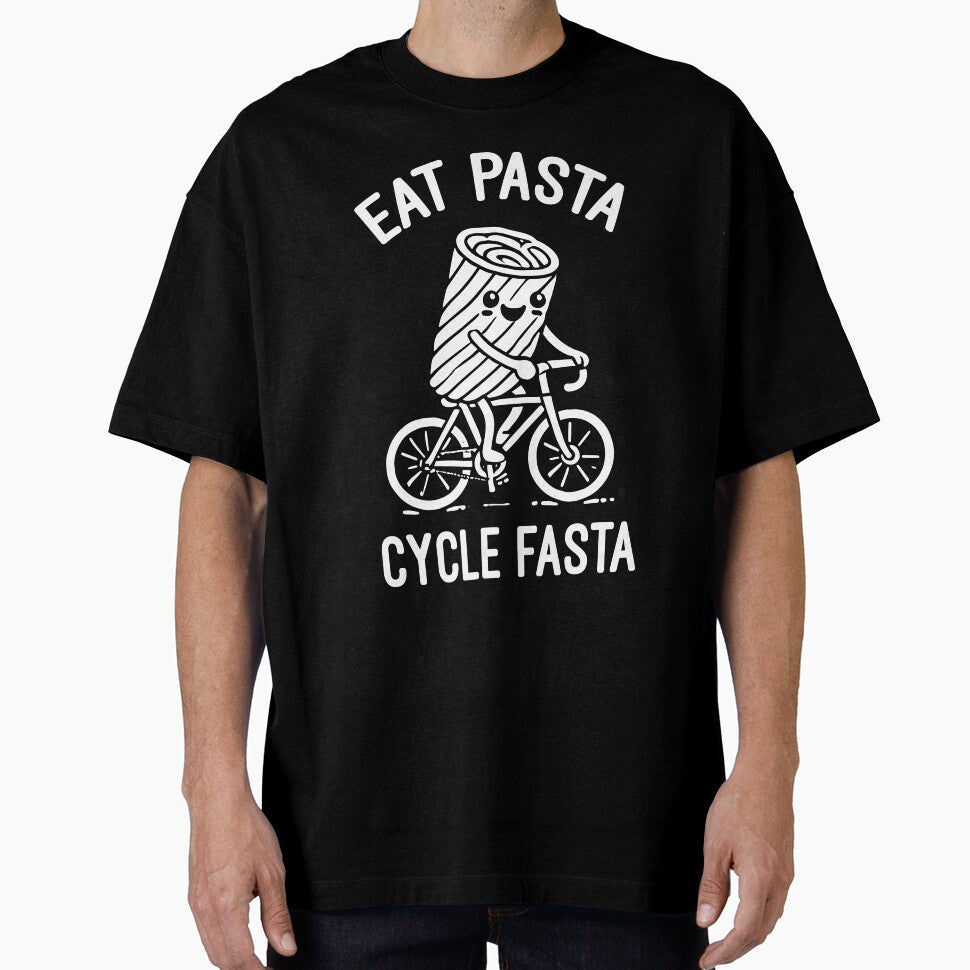 Eat Pasta Cycle Fasta – Cute Funny Pasta Biker Cyclist by chantastical