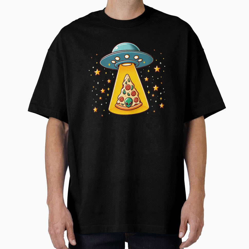 Funny Alien Beaming Pizza by Logiamerch