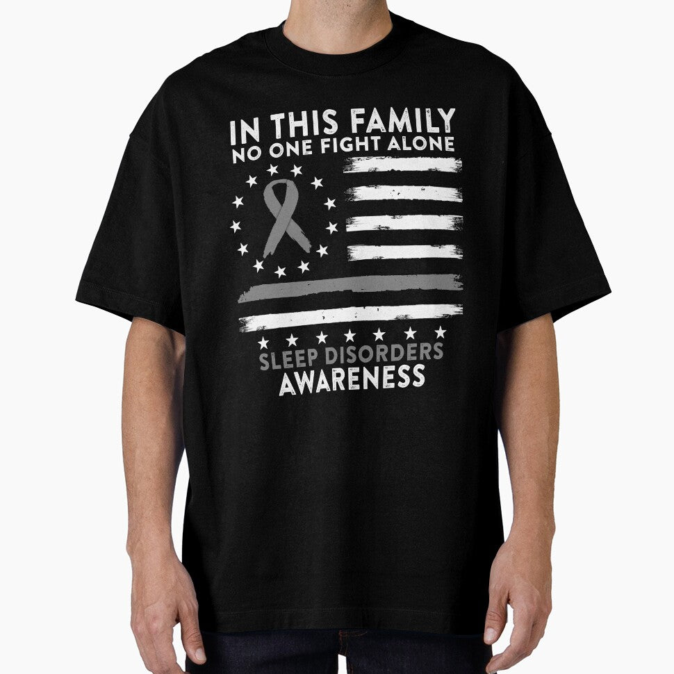 In This Family No One Fights Sleep Disorders Alone American Betsy Ross Flag by deputylove