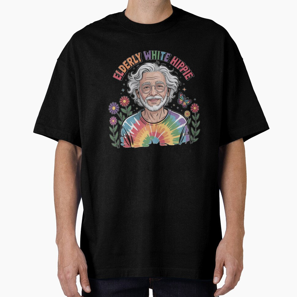 Elderly White Hippie Old Guy group hippie by AleksandraJac05