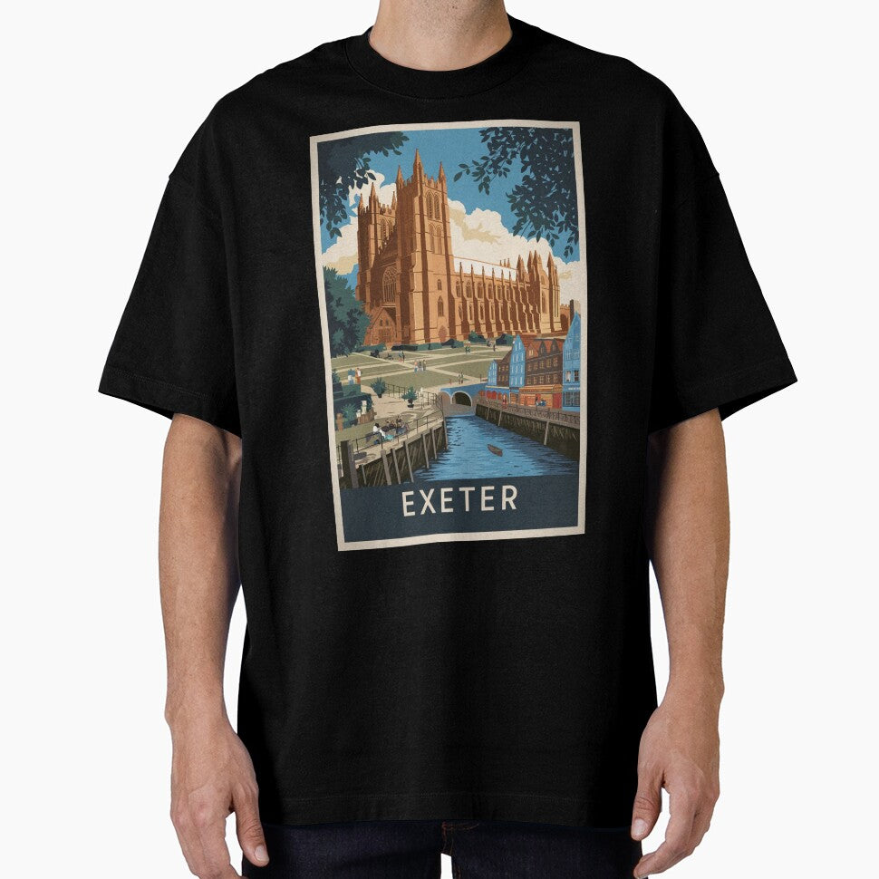 Exeter Vintage Travel Poster by TravelerRat