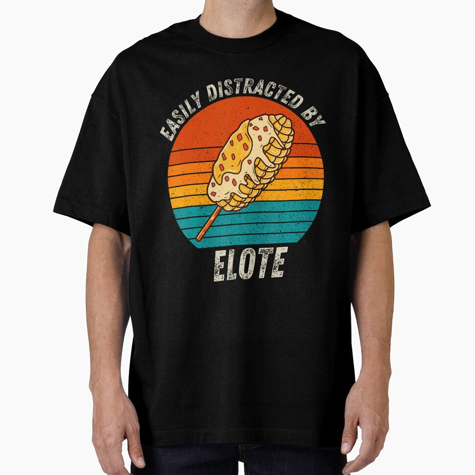 Vintage Easily Distracted By Elote Retro Food Lover by arzateiosumn