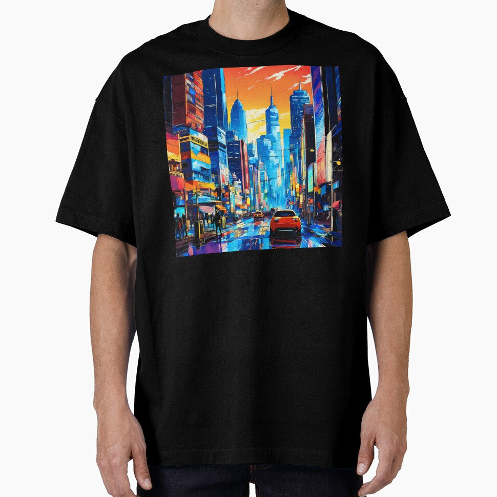 Pop Art Culture Colorful Comic-Style Urban City by DEC02