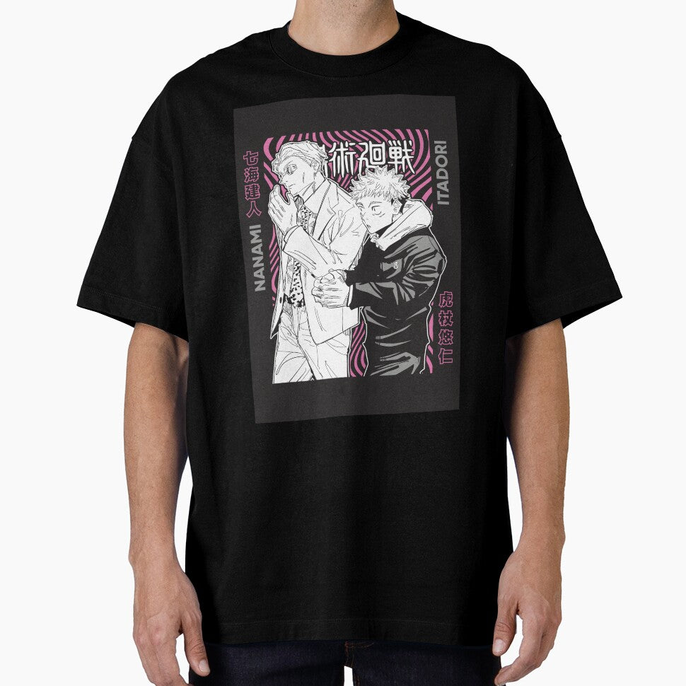 Jujutsu Anime Duo Streetwear Design – Manga Style Graphic Tee by sellstorm