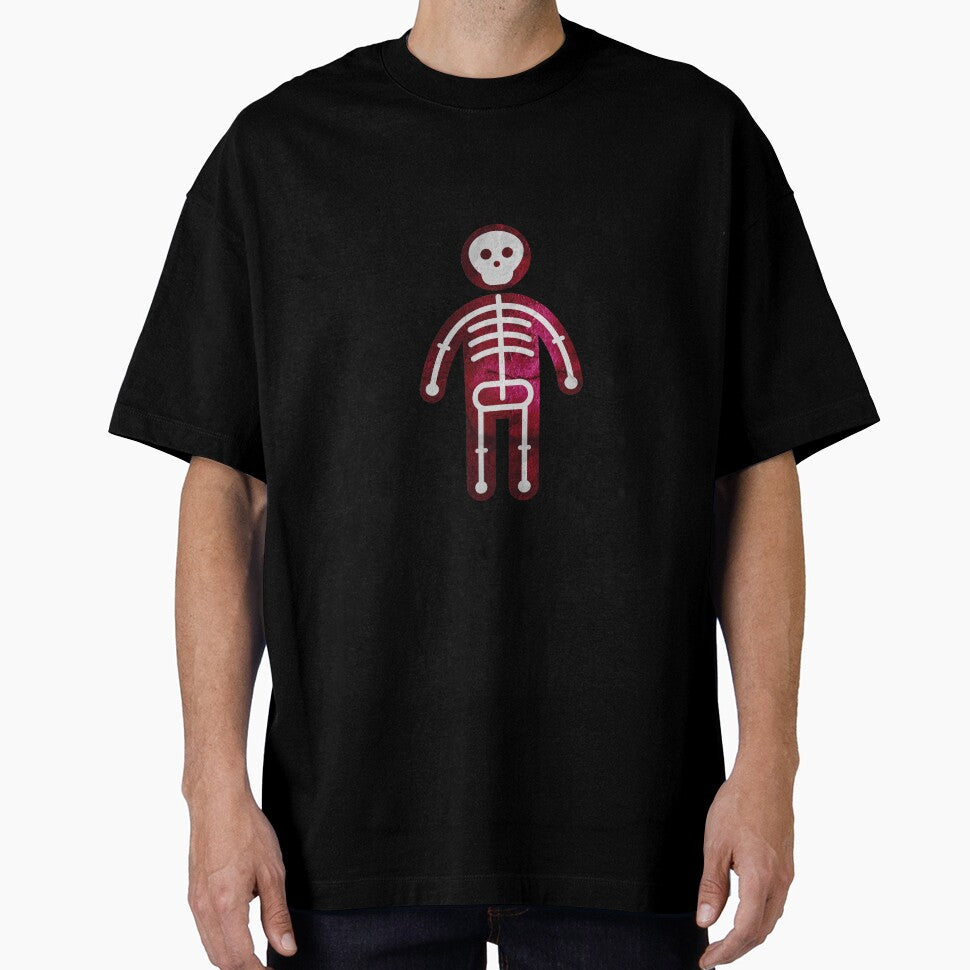 bathroom man symbol with bones and skeleton by mirrorimages