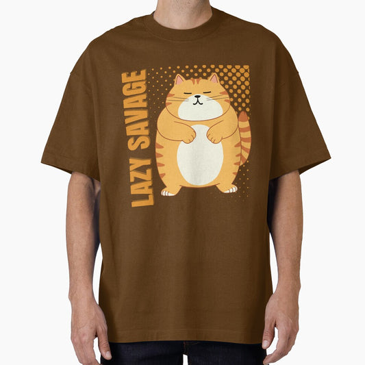 Funny Cat "Lazy Savage" by PrintepreneurDesigns