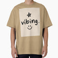 Vibing Smiley Aesthetic – Minimalist Cute Typography Design with Star by NBT-NOVA