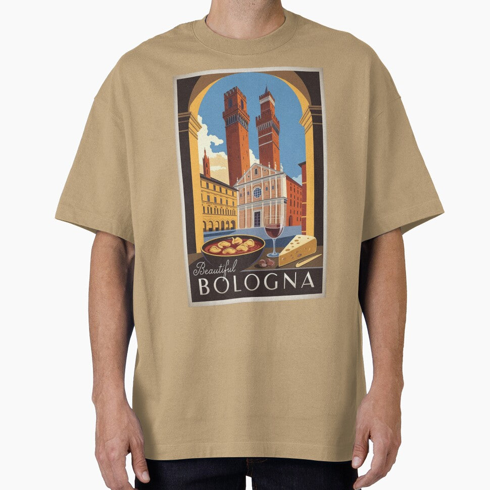 Bologna Vintage Travel Poster by TravelerRat