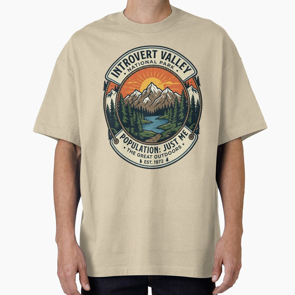 Introvert Valley National Park Badge Introvert Humor by Monocromo Shop