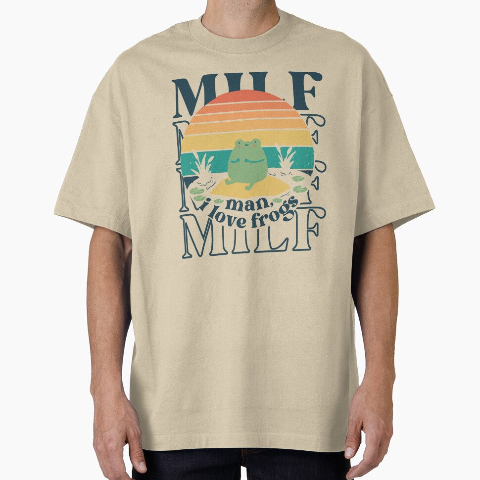 MILF Man I Love Frogs Funny Retro Frog by Unhinged Hellions