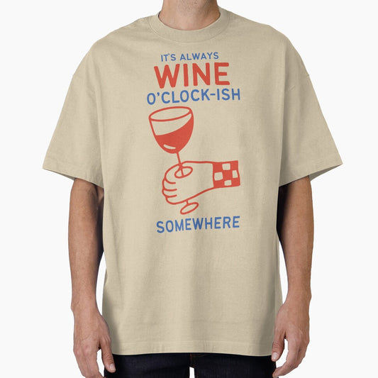 It`s Always Wine O`clock-ish Somewhere | Funny Wine Quote by Anniko Art Studio