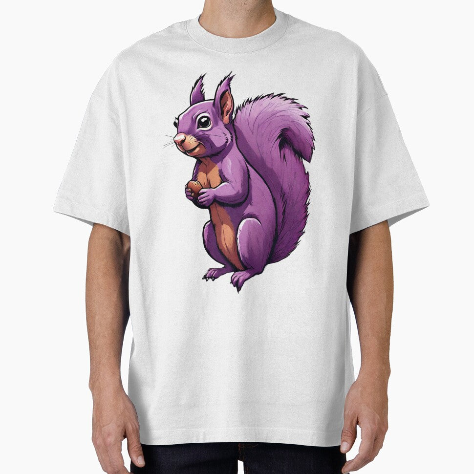 A squirrel sitting in a tree, purple in color. by Dudiudi