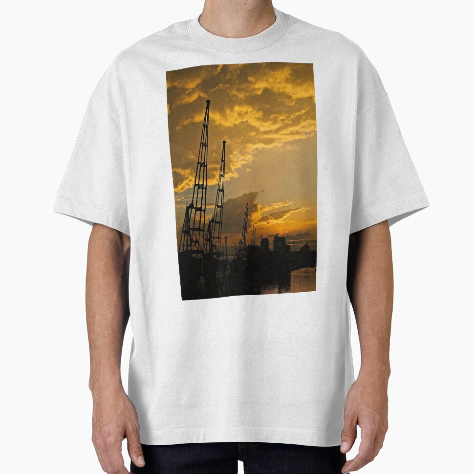 Industrial, silhouetted, skyscape by iam01110011